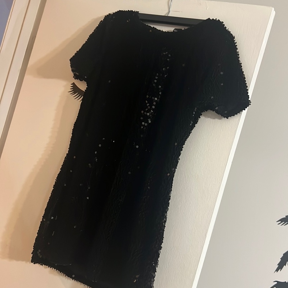 Black sequined dress